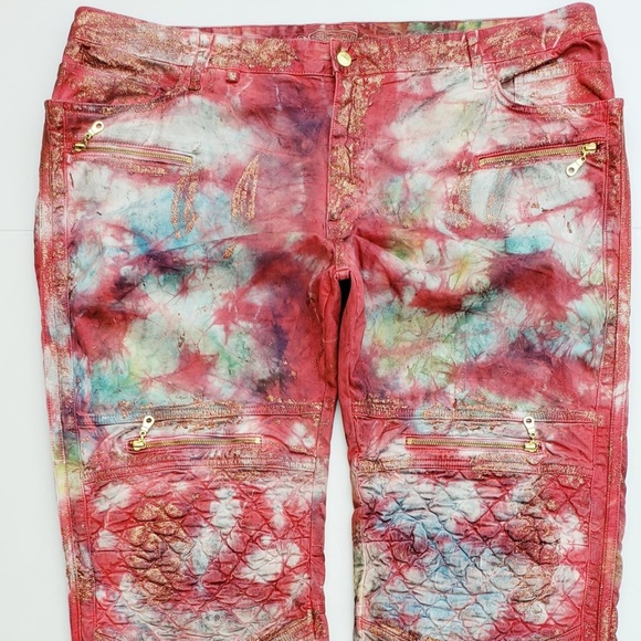 New Men's ROBIN'S JEAN sz 44 Racer Slim Moto Jeans - Picture 3 of 8